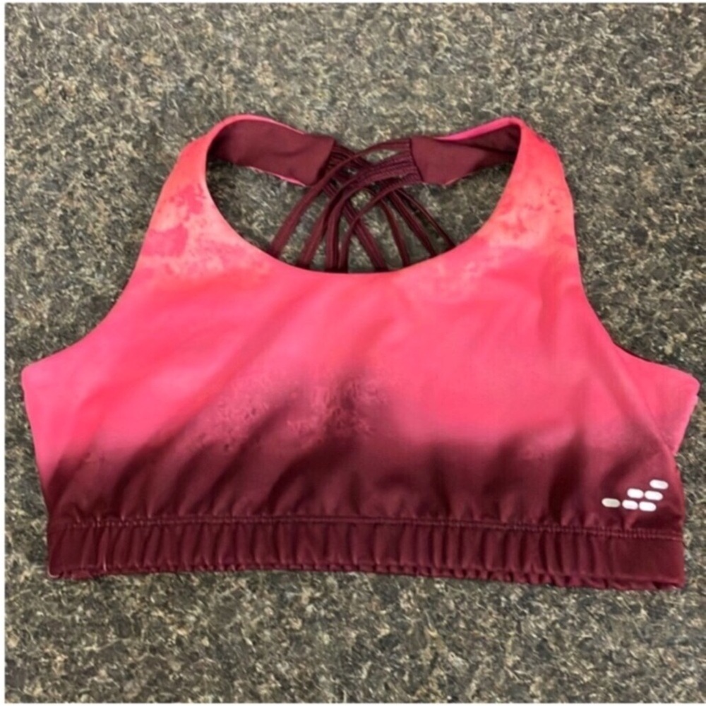 3/$19 ❤️ BCG sports bra XL 16 strappy style pink and burgundy